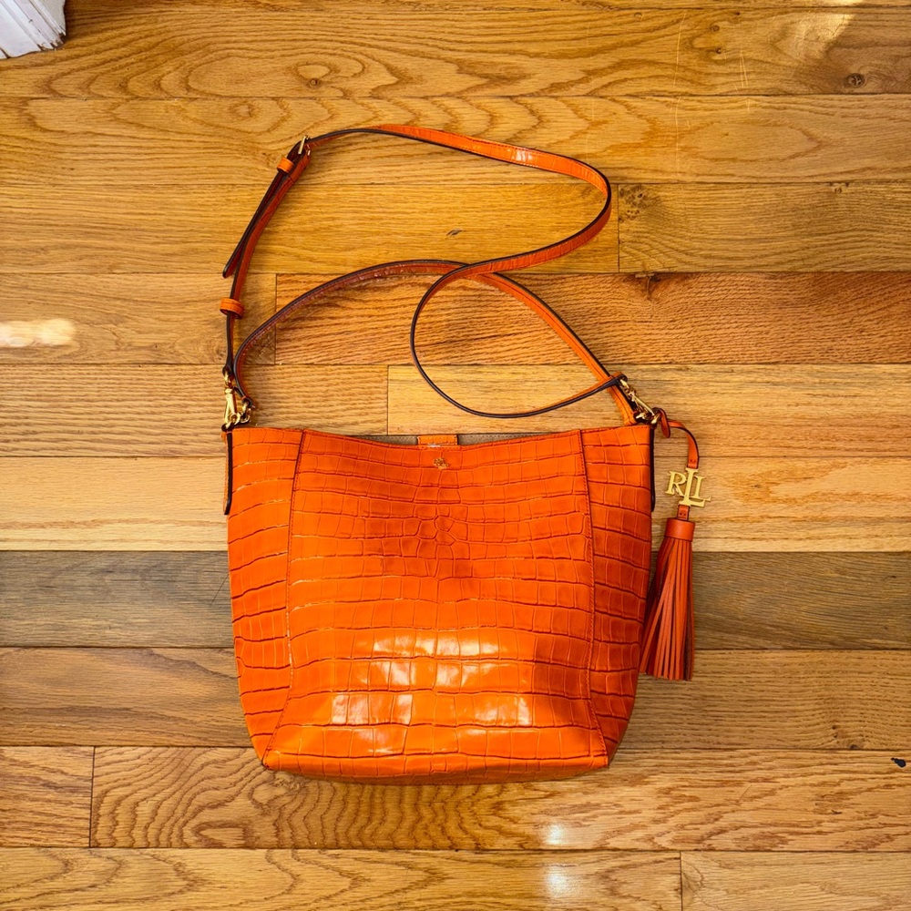 Polo Ralph Lauren Embossed Medium Adley Shoulder Bag